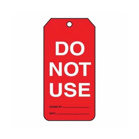 Accuform Danger, RP-Plastic, 3-1/4 in Width, 0.075 in Height, , 25 PK TRM109CTP